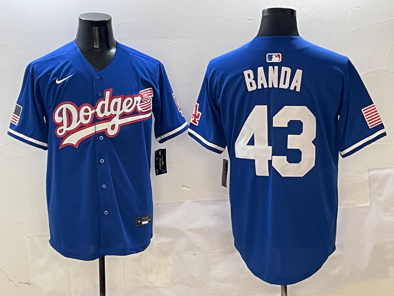 Men's Los Angeles Dodgers Anthony Banda #43 Royal Jersey